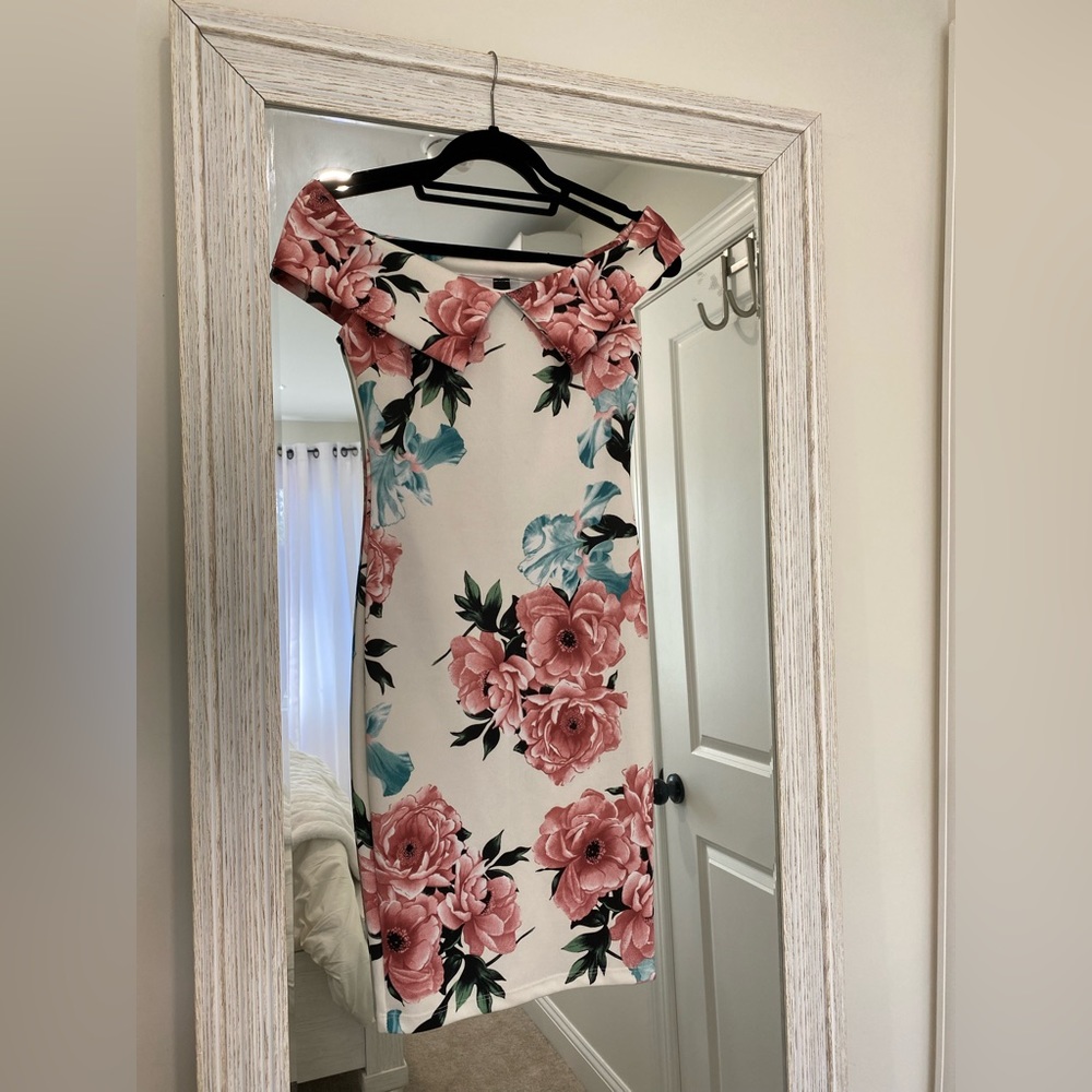White Floral Windsor dress